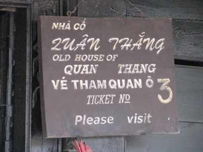 House of Quan Thang Sign
