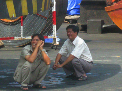 Workmen at Siagon Dock