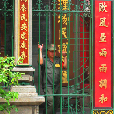Guard at Thien Hau Temple