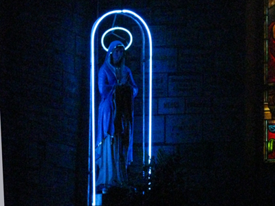 Virgin Mary In Neon