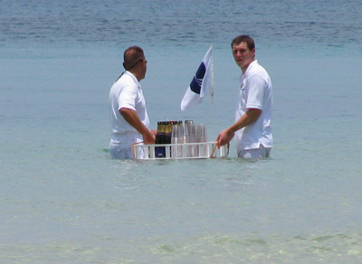 Seabourn Spirit Champagine And Caviar Served In The Ocean